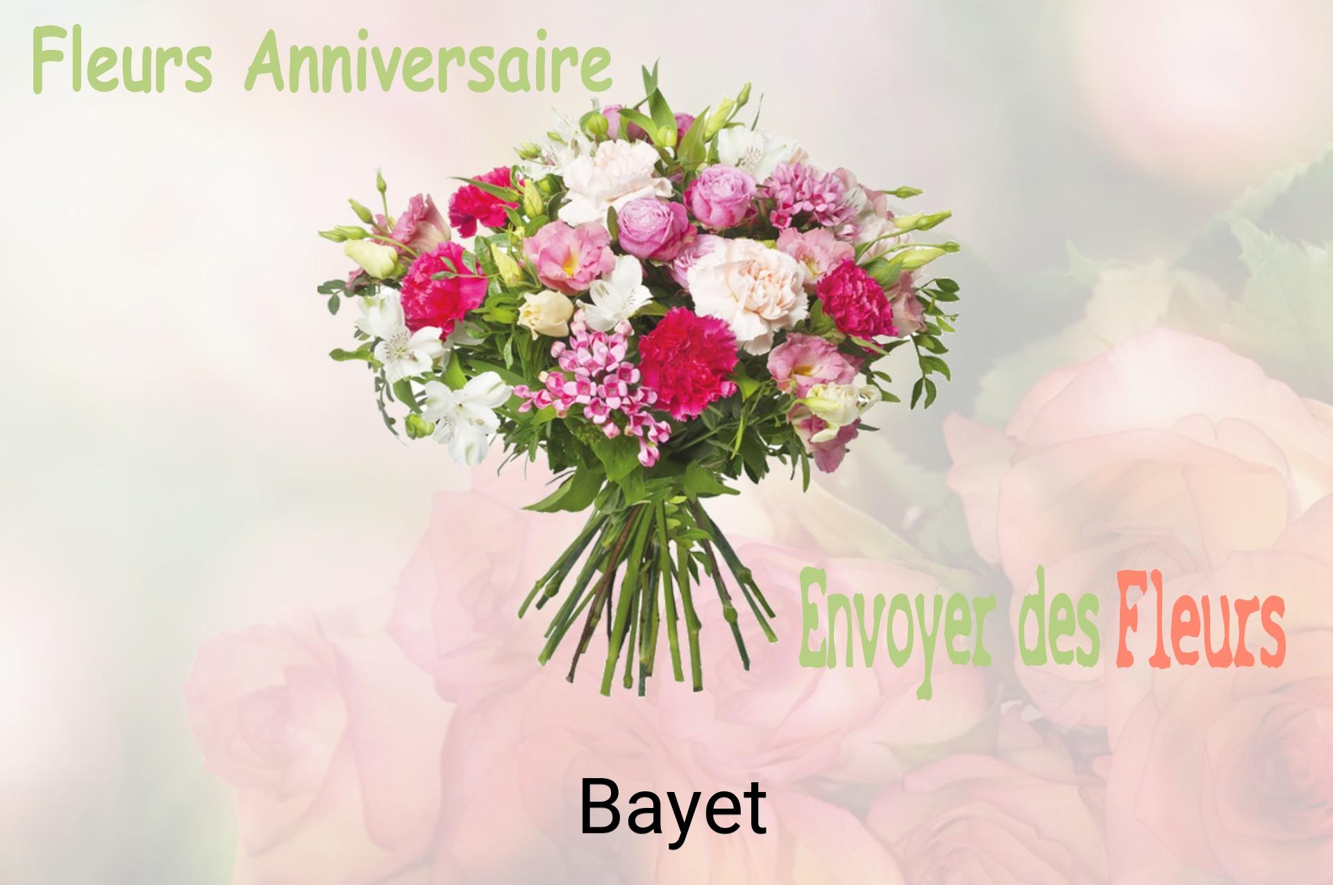 Bouquet de fleurs d’anniversaire livré à Bayet